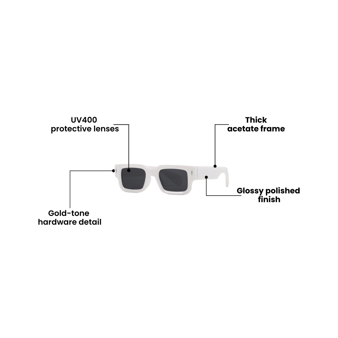 AeroShade White Summer Sun Sunglasses